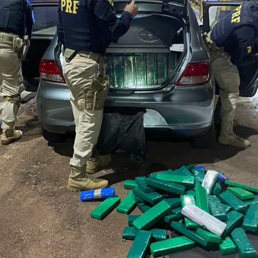 Policiais Rodoviários Federais apreendem quase 120 kg de maconha em Santa Terezinha de Itaipu/PR