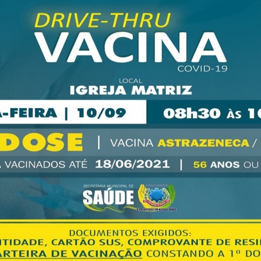 População de São Miguel de 56 anos ou mais recebe a 2ª dose da AstraZeneca/Fiocruz nesta sexta-feira (10)