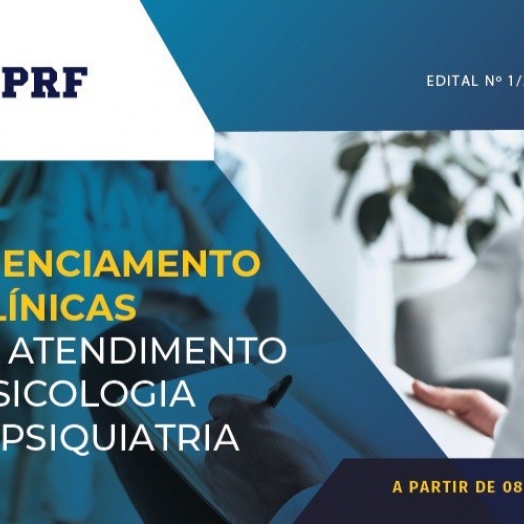 PRF publica edital para credenciamento de psicólogos e psiquiatras