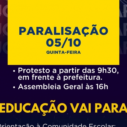 Profissionais da educação da rede pública municipal de Foz mantêm paralisação nesta quinta (05)