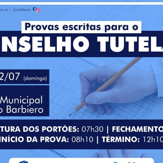 Provas escritas do processo de eleição do Conselho Tutelar serão realizadas nesse domingo (02)