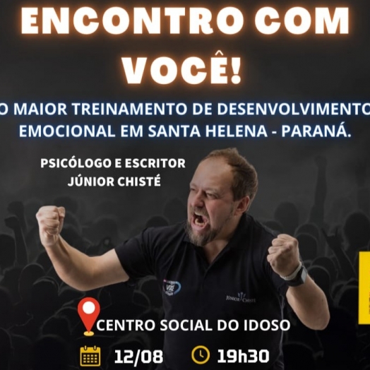 Rádio Costa Oeste FM traz para Santa Helena o psicólogo Junior Chisté; adquira seu ingresso promocional