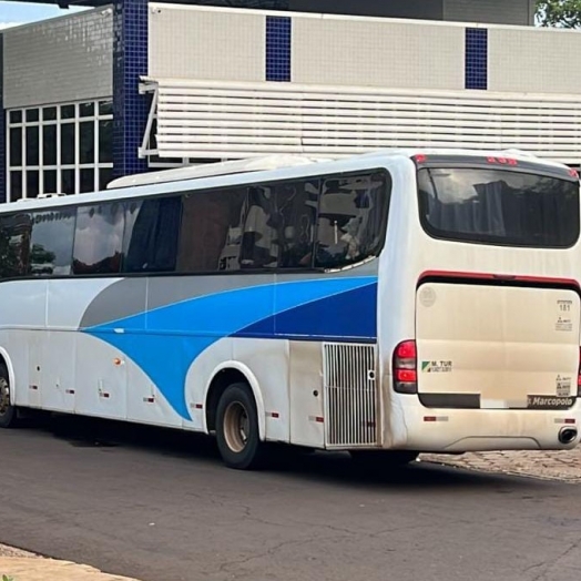 Receita Federal retém ônibus de turismo em Céu Azul