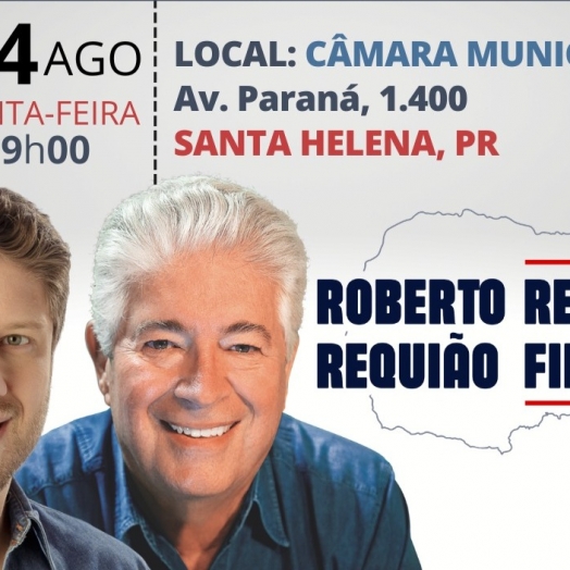 Requião cumpre agenda em Santa Helena nesta quinta e estará ao vivo na rádio Costa Oeste na sexta-feira (05)