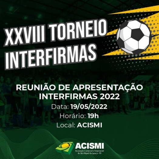 Reunião para definição do Interfirmas de futsal da ACISMI é nessa quinta (19)