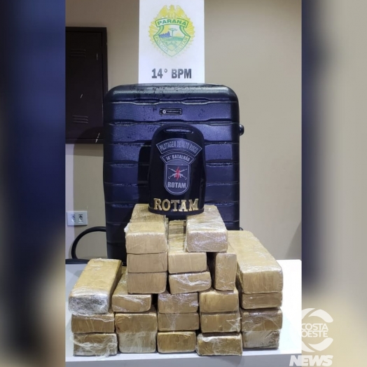 ROTAM apreende adolescente com 20kg de maconha em  Medianeira