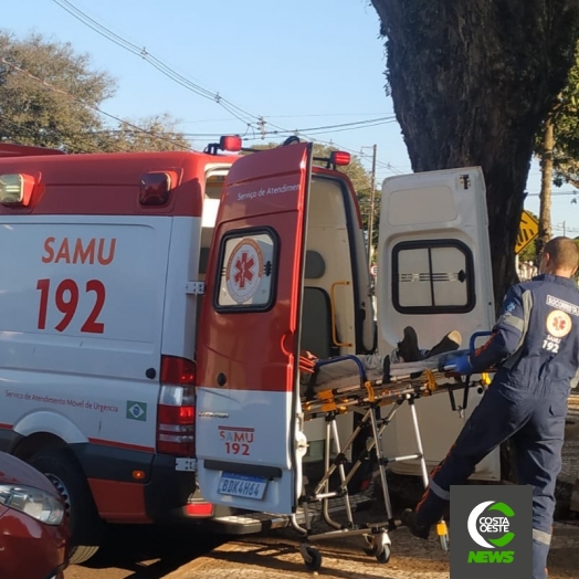 Samu é acionado para atender homem caído ao lado de empresa em Santa Helena