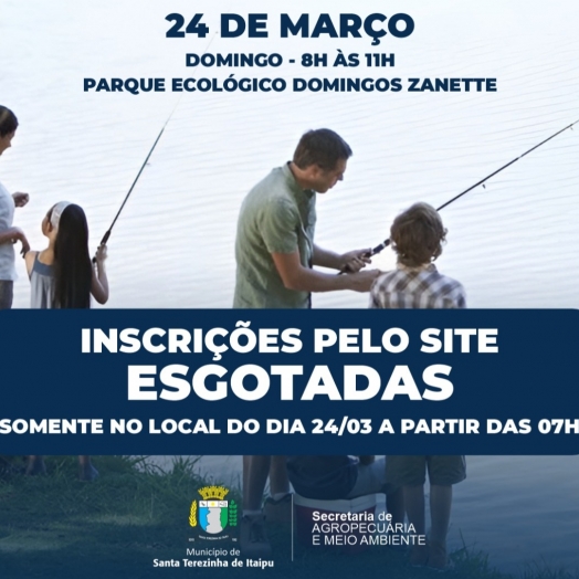 Santa Terezinha de Itaipu: Inscrições encerradas para a 1ª Pesca em Família