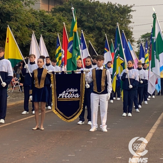 São Miguel do Iguaçu: Desfile cívico reúne escolas e comunidade em homenagem à Pátria