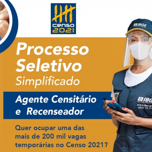 São Miguel do Iguaçu: IBGE disponibiliza vagas  para concurso do Censo Demográfico 2021