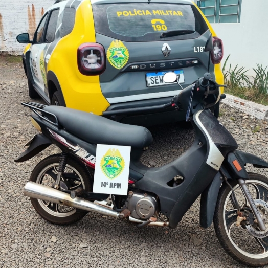 São Miguel do Iguaçu: Polícia Militar prende homem com motocicleta adulterada