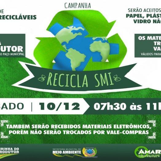 São Miguel do Iguaçu realiza a última etapa do ano da campanha Recicla SMI neste sábado (10)