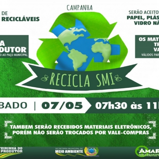 São Miguel do Iguaçu realiza etapa mensal da campanha Recicla SMI neste sábado (07)