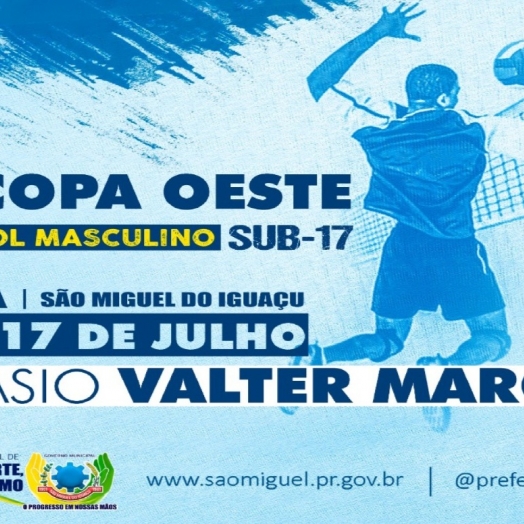 São Miguel do Iguaçu vai sediar a 2ª etapa da Copa Oeste de voleibol masculino sub-17