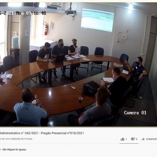 São Miguel do Iguaçu: Governo Municipal inicia transmissão ao vivo de processos licitatórios pelo YouTube