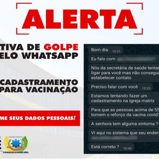 Saúde de São Miguel do Iguaçu alerta para tentativa de golpe e que não faz contato com munícipes via WhatsApp