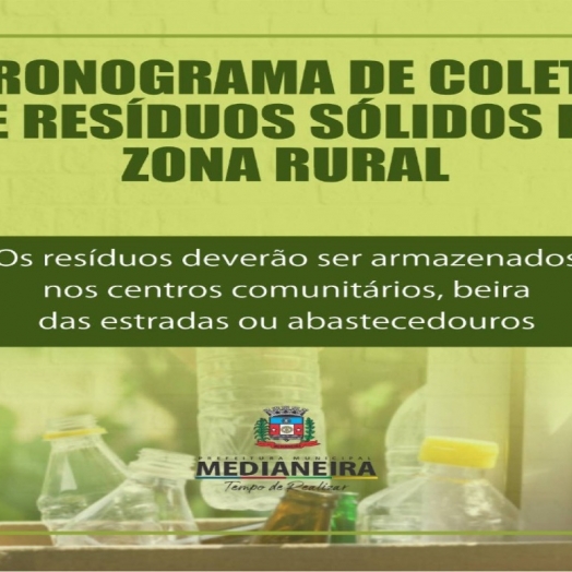 Segunda-feira (03) inicia mais uma etapa da coleta de recicláveis na zona rural de Medianeira