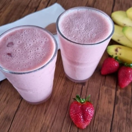 Smoothie de morango e banana