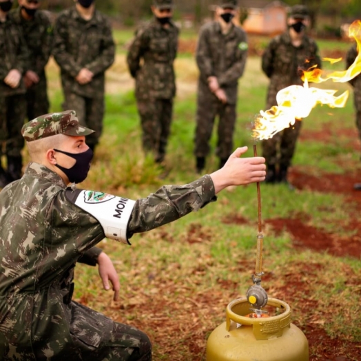 Tiro de Guerra realiza uma instrução sobre Prevenção e Combate a Incêndios