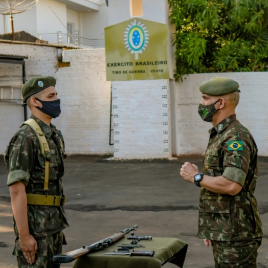 Tiro de Guerra recebe visita do Chefe da Seção, Coronel Wilton Carlos Sanches Lima