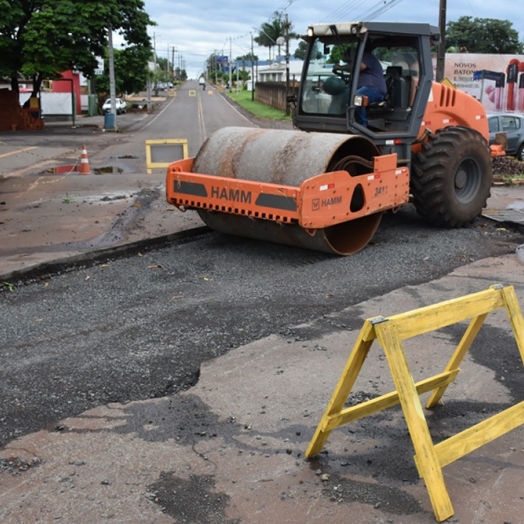 Trecho da Rua Marechal Cândido Rondon está sendo recuperado em São Miguel do Iguaçu